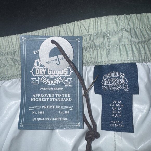 Cambridge Dry Goods Company Men’s Green Waterproof Elastic Waist Pants Sz M NEW - Picture 7 of 14